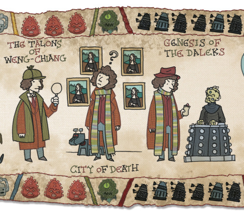 mudron:To celebrate the 50th anniversary of Doctor Who, I drew this slightly ridiculous tribute to t