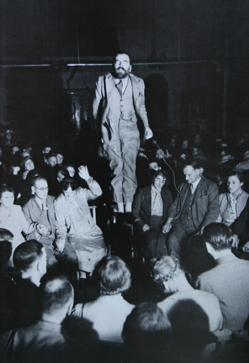 Colin Evans levitating, Red Lion Square, London, c.1930’s.