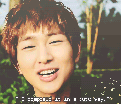    Onew's first attempt on singing the 