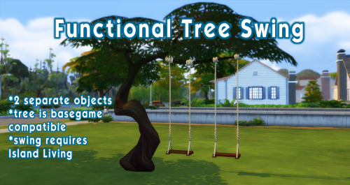 So, I had to make it into separated objects (Tree and swing), because I was having trouble with the 