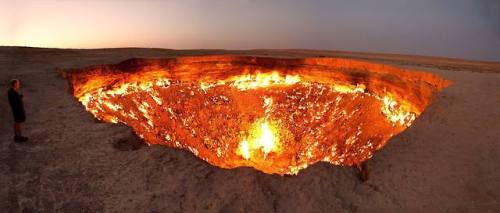 Door to hellIn 1971 Soviet geologists started drilling a hole in Turkmenistan’s Karakum desert