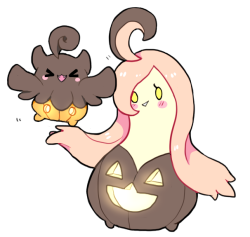 eseti:  My friends and I were drawing ghost pokemon so I drew these two cuties !   &lt;3 &lt;3 &lt;3