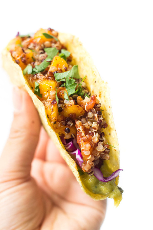 tinykitchenvegan:Mango Lime Quinoa Tacos