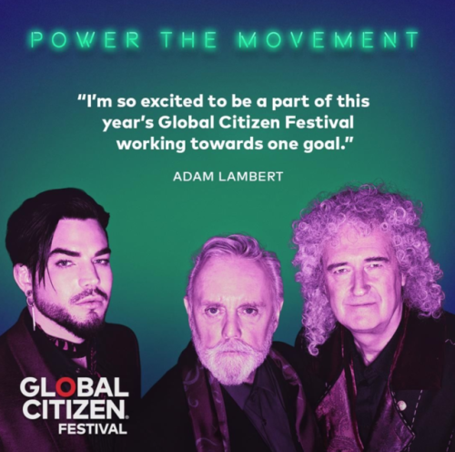 @officialqueenmusic + @adamlambert are taking the Global Citizen Festival stage this weekend and cal