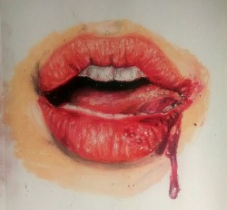 lovetastesbetterwithakiss:  cactuseeds:  Lil oil pastel drawing I just finished :3 I loooove pastels   you can’t tell me otherwise, those are Angelina Jolie’s