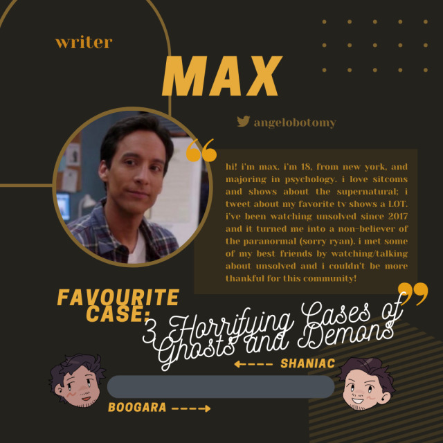🔍CONTRIBUTOR SPOTLIGHT🔍Introducing Max, one of the many talented contributors featured in our zine! #fanzine#contributor spotlight#bfu#buzzfeed unsolved#zines#writer
