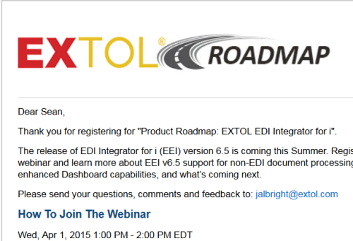 EXTOL EDI Integrator 6.5 Roadmap