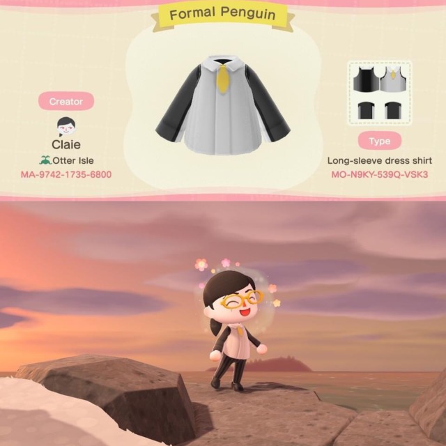 penguin inspired formal shirt