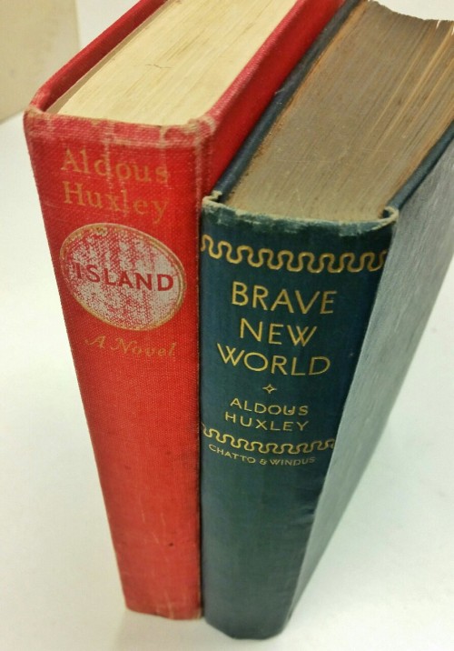 Aldous Huxley. First editions.  1932, 1962.