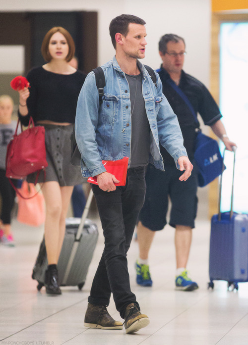 Matt & Kaz At Adelaide Airport - 16th May 2015