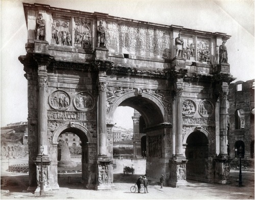hismarmorealcalm:Giacomo Brogi (1822-1881) Arco di Costantino Roma circa 1870  Albumen print ph