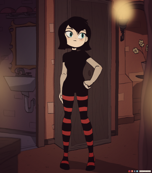 Mavis ready to start the day/night.I tried to draw close to canon style for this one.