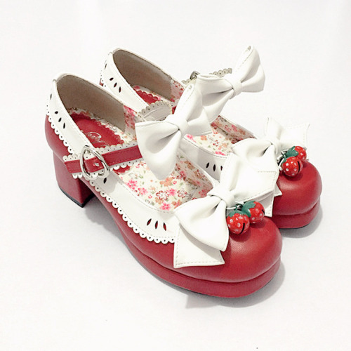 softjoy: strawberry bell bow shoes // $32.70 10% discount code: “jenina”