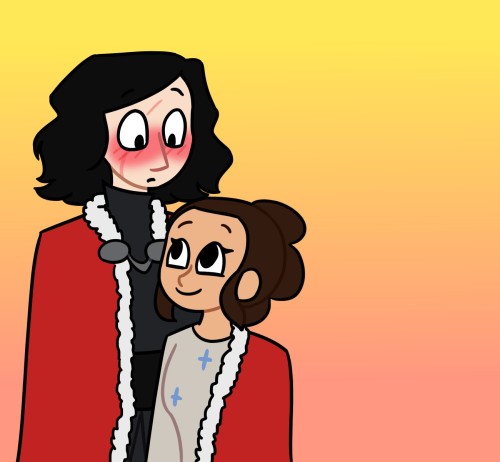 scooterpengie:Ben wearing a festive cloak. That’s it that’s the whole comic.Actually I was inspired 