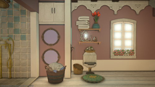 I made a shabby chic, your-grandma-would-love-this, concept bathroom. I made my own closet, a modern