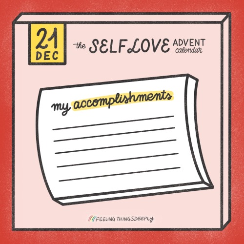 42. the Self Love Advent Calendar” 21/24 Accomplishments