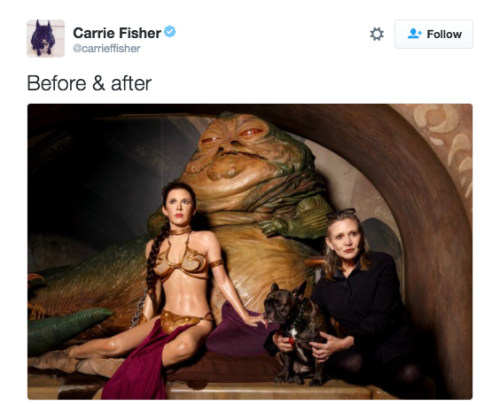 refinery29:  These Carrie Fisher tweets and quotes prove that she was brilliant and crazy in the best way Because Fisher wasn’t just Princess Leia, she was also a tireless advocate for mental health and humanized people with mental disorders. And now