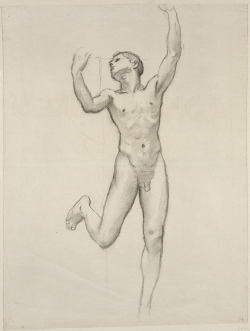 kecobe:  Nude Male Figure (Charcoal Study,