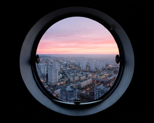 archatlas:  Futuristic Portholes Capture the View from France’s Aging ‘Tours Aillaud’ Apartment Towers  Eighteen towers filled with more than 1,600 apartments were built by architect Emile Aillaud between 1973 and 1981. The housing complex is found