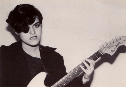 Jodie Taylor, of the band Manicured Noise, 1980