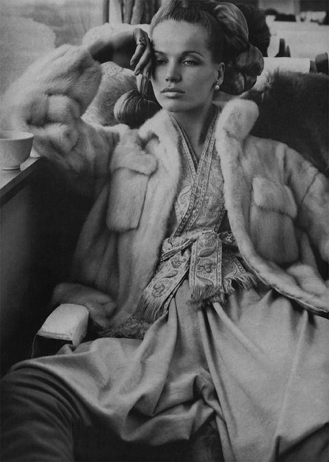 lelaid: The Great Fur Caravan starring Veruschka shot by Richard Avedon, styled by Polly Mellen