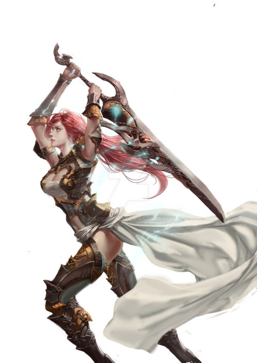 finest-cg-art:  Gorgeous female swordsman by XiaoBotong 