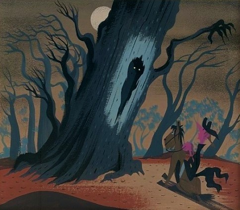 atomic-chronoscaph:
“The Legend of Sleepy Hollow - Concept art by Mary Blair (c.1947)
”