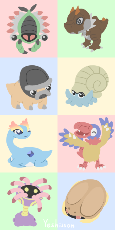 yeshissonartworks:  Day 8 - Fossil pokémon Let’s pretend I’m not late doing this- I’m trying to catch up… ;u; 