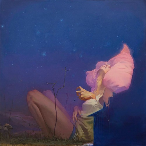 Sainer of Etam Cru (Polish, b. 1988, Łódź, Poland) – Bluberry Dreams from Bedtime Stories exhibition