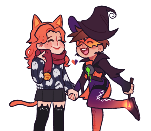 younggenji:a witch and her cat apprentice ‍♀️❤️