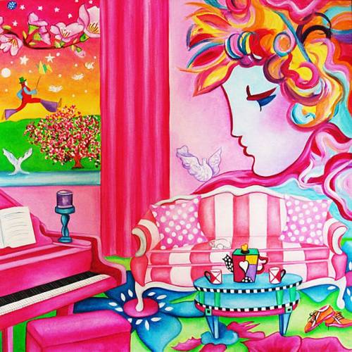 Parlor, Inspired by Peter Max by k Madison Moore