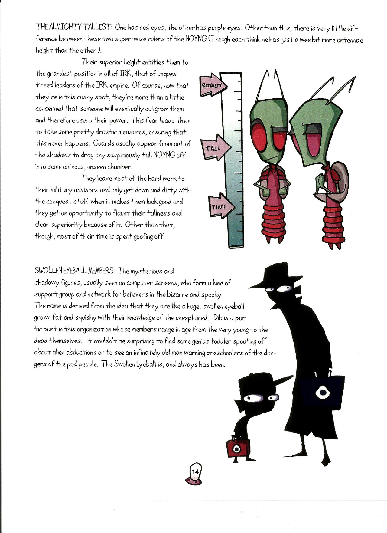 The Invader Zim Show Bible: Secondary CharactersApparently the Saucer Morons were