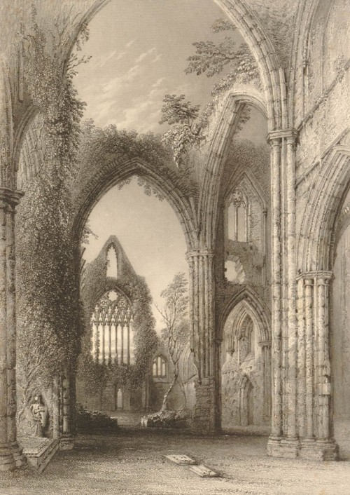 The Ruins of Tintern Abbey (c.1870 / Etching/engraving) - Arthur Willmore, after William Henry Bartl