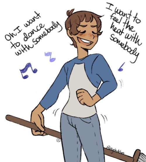 mellysketches: They all have to clean the castle from time to time, and Lance likes to have a little