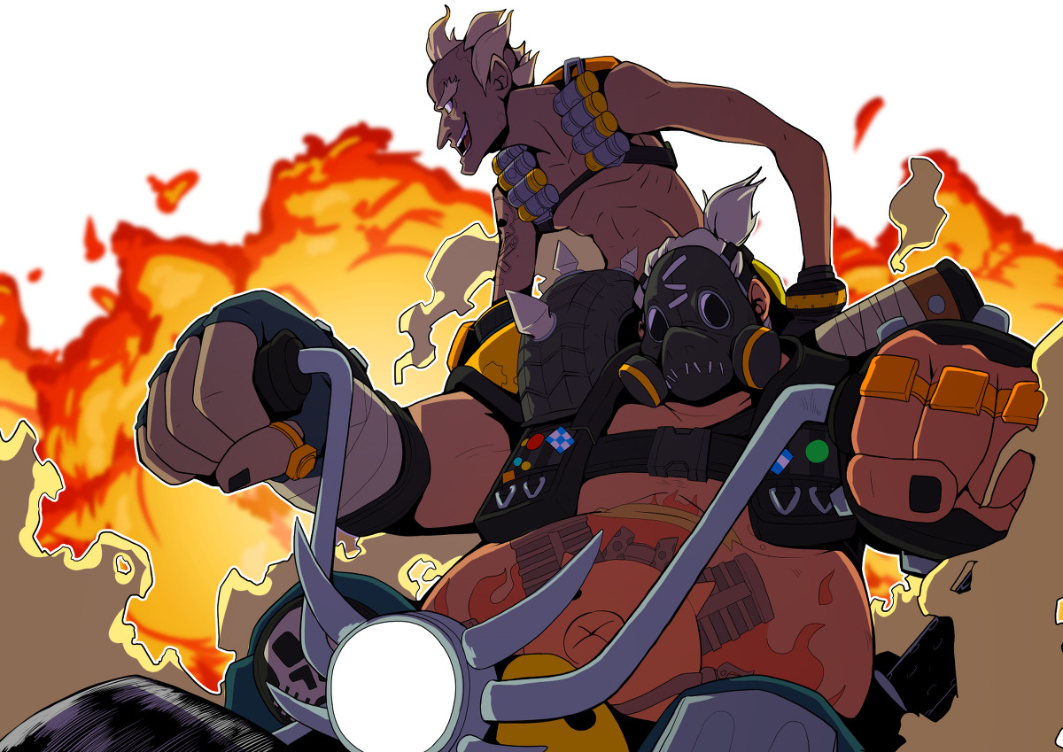 borealisowl:  Youngno: pixiv, twitter取って置き!!!ZenyattaJunkrat and RoadhogHEROReinhardtPharahPharah