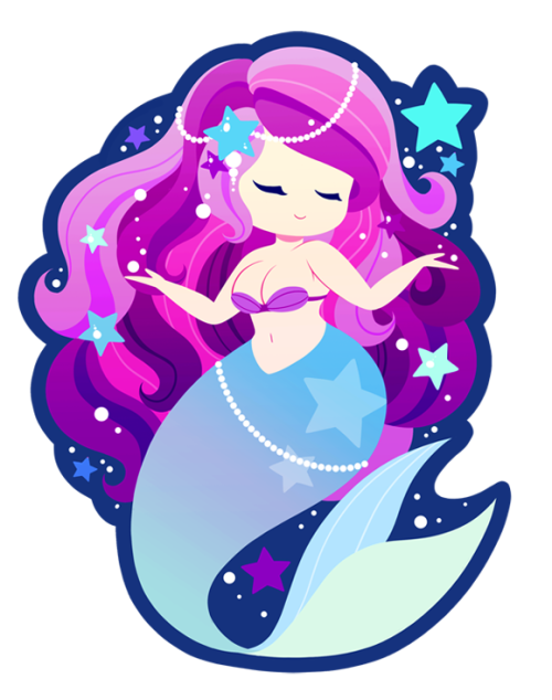 brogancoral:  Mini mermaid and unicorn &lt;3 A couple of potential sticker/charm designs!