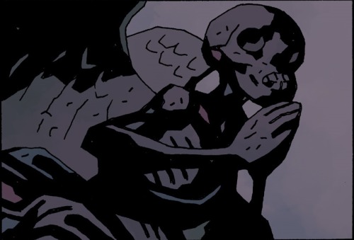 Hellboy in Hell art by Mike Mignola. “The path to paradise begins in hell.”    ― Dante Alighieri 