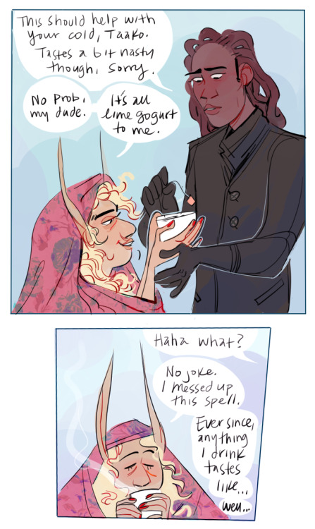 trashvarietyhour:janin (who wrote this comic) & i were re-listening to that episode where taako 