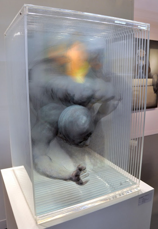 fer1972:  3D Installation made of Paint on Multiple Layer of Transparent Film by Xia