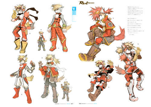 lewmzi:  sunnyasu:  Edit: Here are the only scans I will share from this book. You can buy the books on amazon.jp. I finally got my copies of the solatorobo art books. It was hard to find them at decent prices, on ebay some were selling for about 200