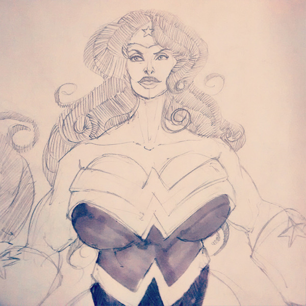 francoyovich:  I wanted to draw a very buff and curvy Wonder Woman