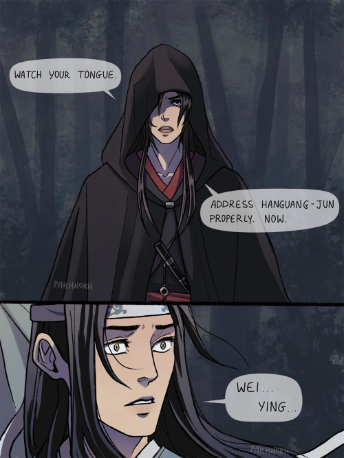 pakhnokh:Dark Wen Yuan AU where Wei Wuxian still lived and A-Yuan grew to be his disciple. WWX doe