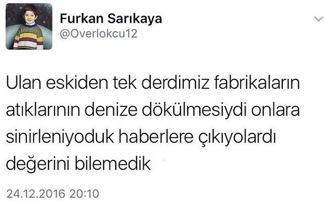 Ulan eskiden tek derdimiz...