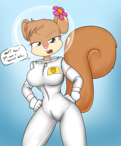 sandwich-anomaly:there is… a forth one… thats somewhere else for those who havent seen it.    Sandy Cheeks everyone… boy this was fun to draw &gt;Dx3