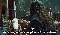ghivashels:msfili:The Hobbit in Gifs: Lighting of the ForgesWe make for the forges.#u kno this momen