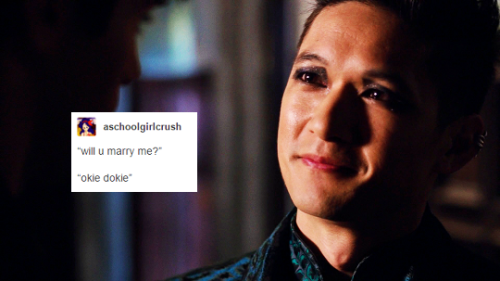 alectightwood:Magnus Bane + Popular Text Posts