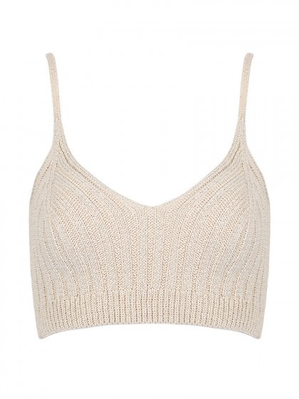 yung-medusa:  Beige V-Neck Crop Top (พ.99) 