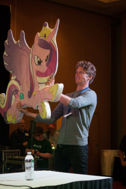 Fisherpon:  Andrew Francis Getting Into Character At Everfree. Cadance Flew Roughly