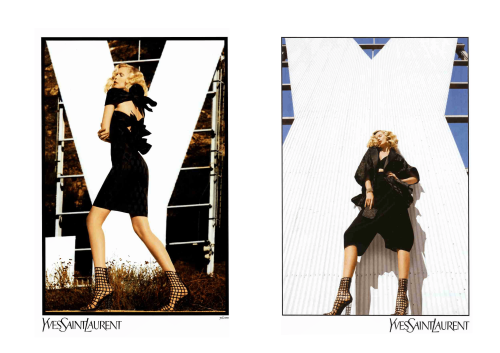 Yves Saint Laurent . Ad campaign SS09Creative Director: Stefano PilatiPhotos: Inez van Lamsweerde an