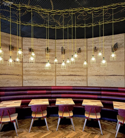 interiordesignmagazine: Latticework in plywood rises from reclaimed parquet inside Loughton, U.K. re